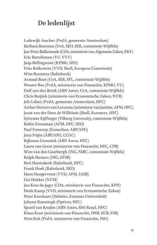 De schaduwelite voor en na de crisis