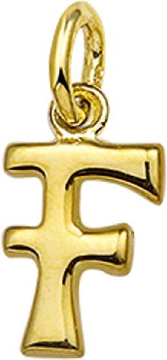 The Jewelry Collection Hanger Letter F - Goud