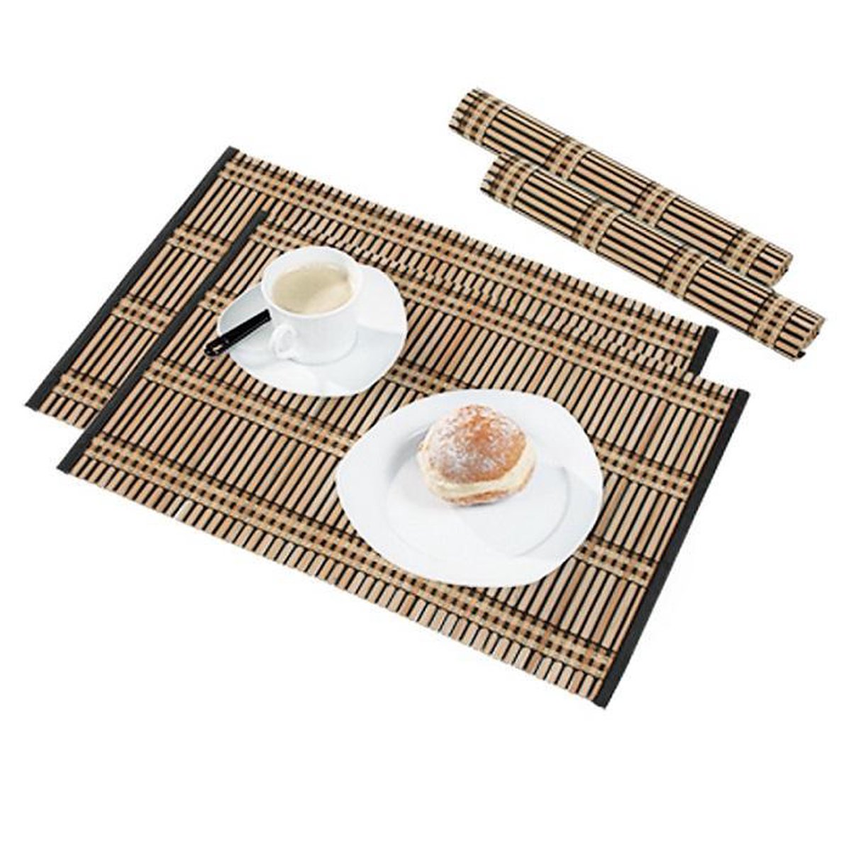 SET van 2 STUKS Bamboe oprolbare Placemats Bamboe Placemat Set