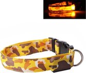 LED Halsband Camo GEEL - S