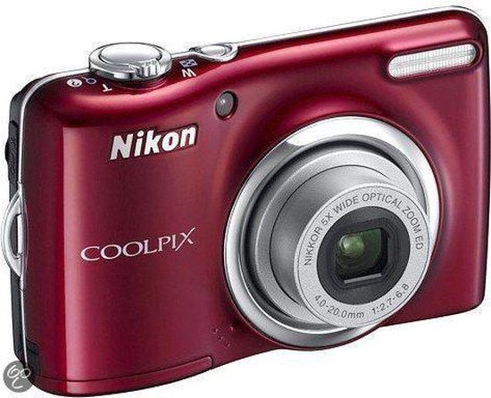 draaipunt doe alstublieft niet spoelen Nikon Digitale Fotocamera Coolpix L23 - Rood | bol.com