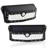 57 Led SensaHome Solar Lamp met Bewegingssensor voor Buitenverlichting - Slimme lamp - USB Oplader + Solarpaneel - Buitenverlichting Wandlamp met Sensor en Led
