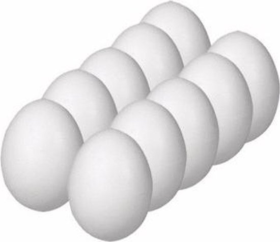 Piepschuim eieren pakket 12 cm 10 stuks | bol.com