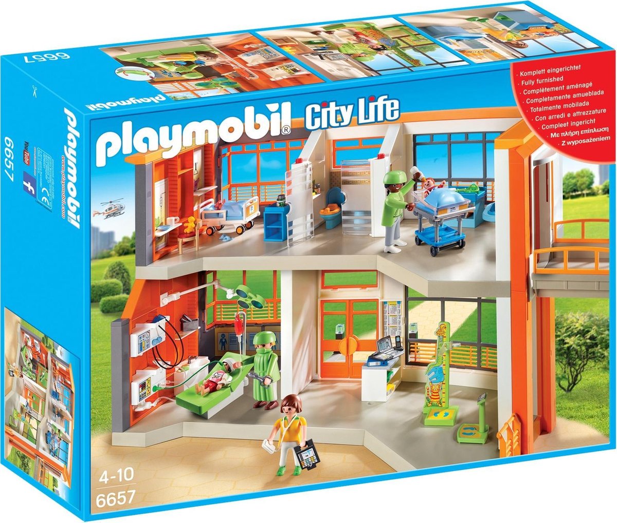 PLAYMOBIL City Life Compleet ingericht kinderziekenhuis - 6657 | bol.com