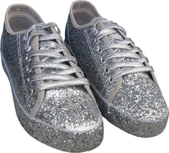 Glitter sneaker - Dames - Zilver - Maat 36 - Eras tour