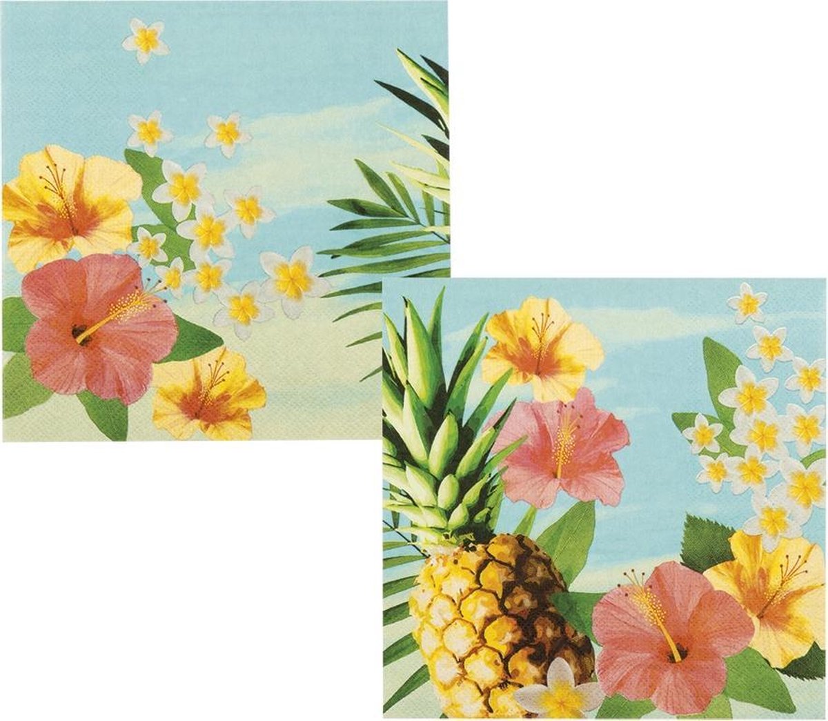 16 stuks: Set a 12 Servetten - Paradise - 33x33cm