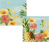 16 stuks: Set a 12 Servetten - Paradise - 33x33cm