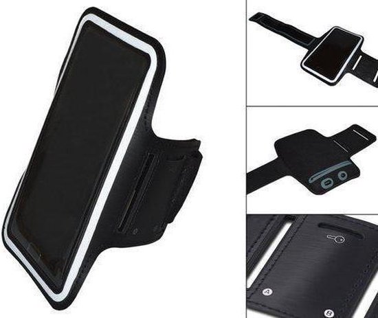 Comfortabele Smartphone Sport Armband voor uw Whoop Echo, Zwart, merk i12Cover |