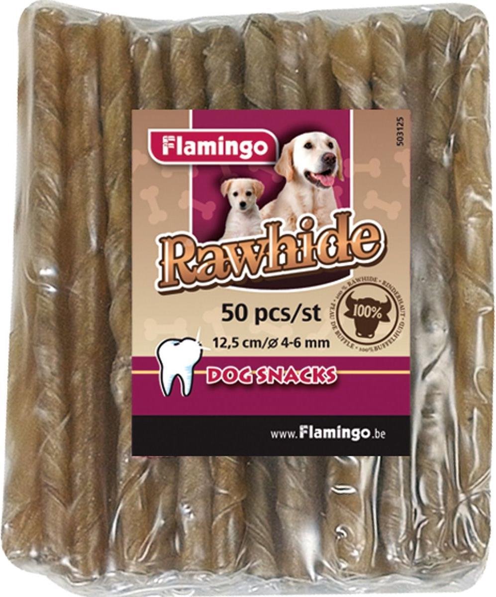 Flamingo Hondensnack Buffel Sigaretjes 12,5 cm 50 stuks - 4 / 6 mm x 50 stuks