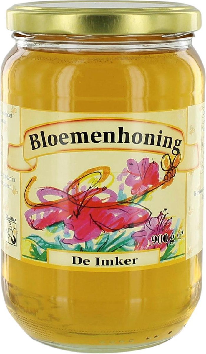 De Imker Bloemenhoning vloeibaar 6x900 gram