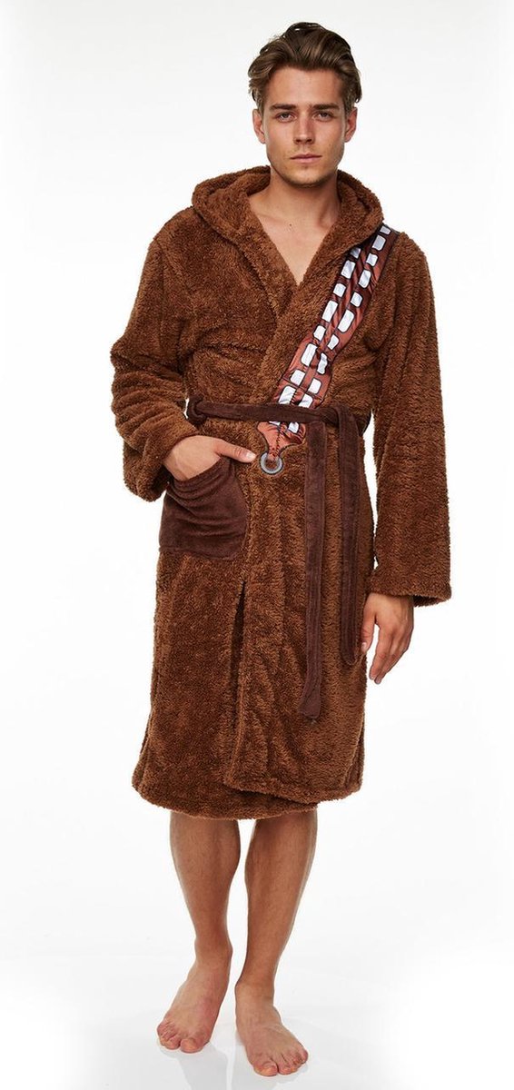 mate lengte Mineraalwater Officiële Star Wars: Chewbacca fleece badjas met capuchon | One size |  bol.com