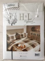 HNL Refined Hunter Dekbedovertrek - Flanel - Eenpersoons - 135x200 + 80x80 cm - Naturel