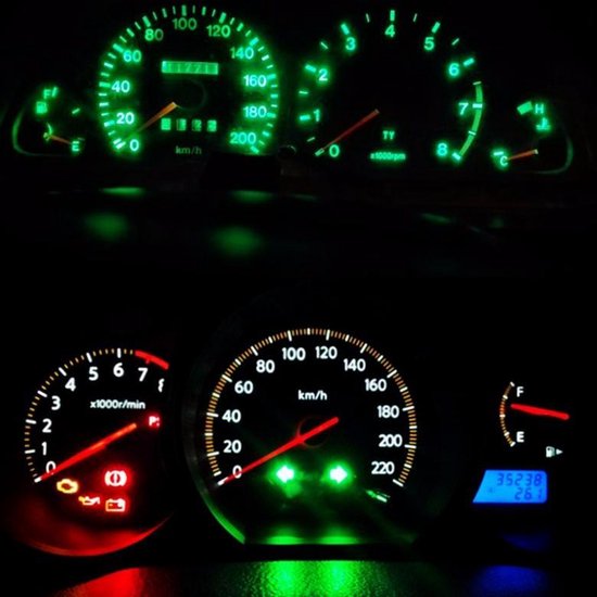 kat Sportman titel Auto LEDlamp |5x autoverlichting LED T5 | kleur blauw | 12V DC | bol.com
