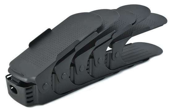 Schoenen Opbergsysteem Verstelbaar – Schoenenrek Schoenenkast Schoen Organizer – Set van 5 Zwart
