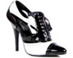 Pleaser - SEDUCE-458 Hoge hakken - US 7 - 37 Shoes - Zwart/Wit