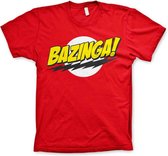THE BIG BANG - T-Shirt BAZINGA Super Logo - Red (XL)