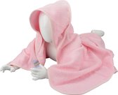 ARTG® Babiezz - Babycape - Baby Badcape - Kraamkado - 75 x 75 cm - Volledig Licht Rose Lichtroze Cape- 100% Katoen - LIGHT PINK