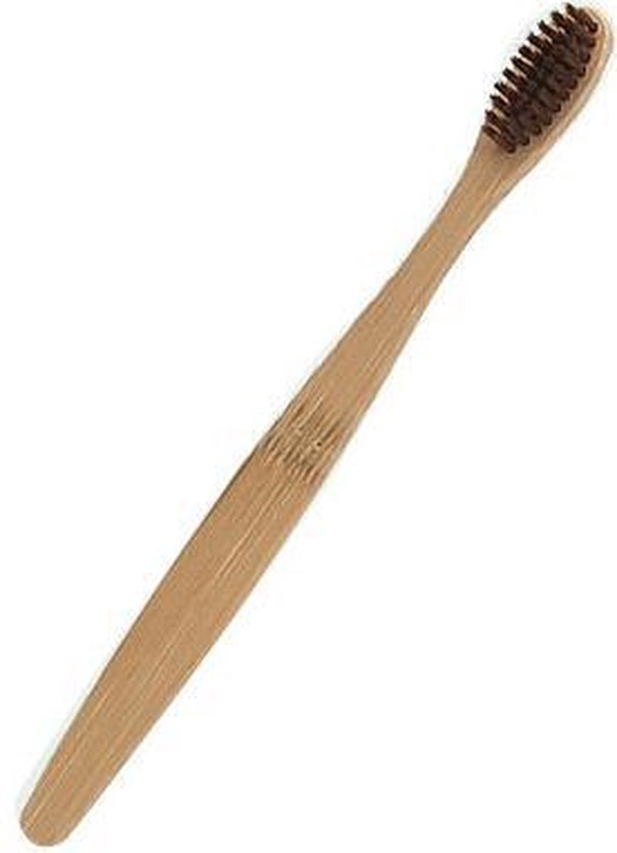 Goedkoopste KELERINO. Bamboe Tandenborstel Zacht/medium - 10 stuks - Coffee