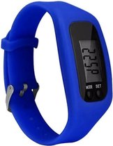 Fako® - Horloge - LCD - Stappenteller Armband - Gesp - Donkerblauw - Sinterklaas & Kerst