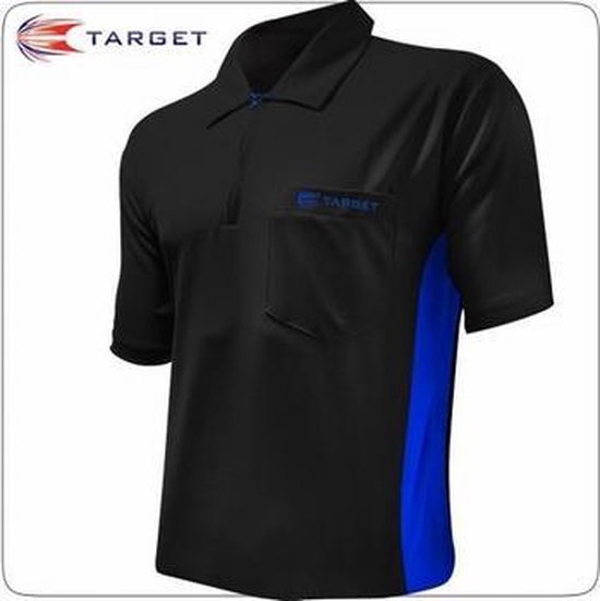 Target CoolPlay Hybrid Dartshirt Zwart/Blauw Per stuk Small
