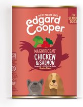 Edgard & Cooper Kip & Zalm Blik - Voor senior honden - Hondenvoer - 400g