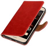 Mobieletelefoonhoesje.nl - Huawei Y5 II Hoesje Zakelijke Bookstyle Rood