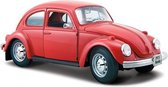 Speelgoed modelauto Volkswagen Kever rood 1:24
