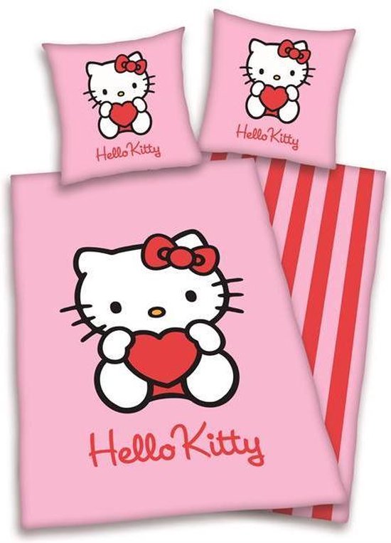 samen paspoort Minimaal Hello Kitty - Flanel - Dekbedovertrek - Junior - 120x150 cm + 1 kussensloop  60x70 cm -... | bol.com