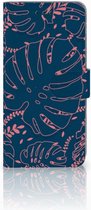 Samsung Galaxy A6 Plus 2018  Bookcase Hoesje Design Palm Leaves