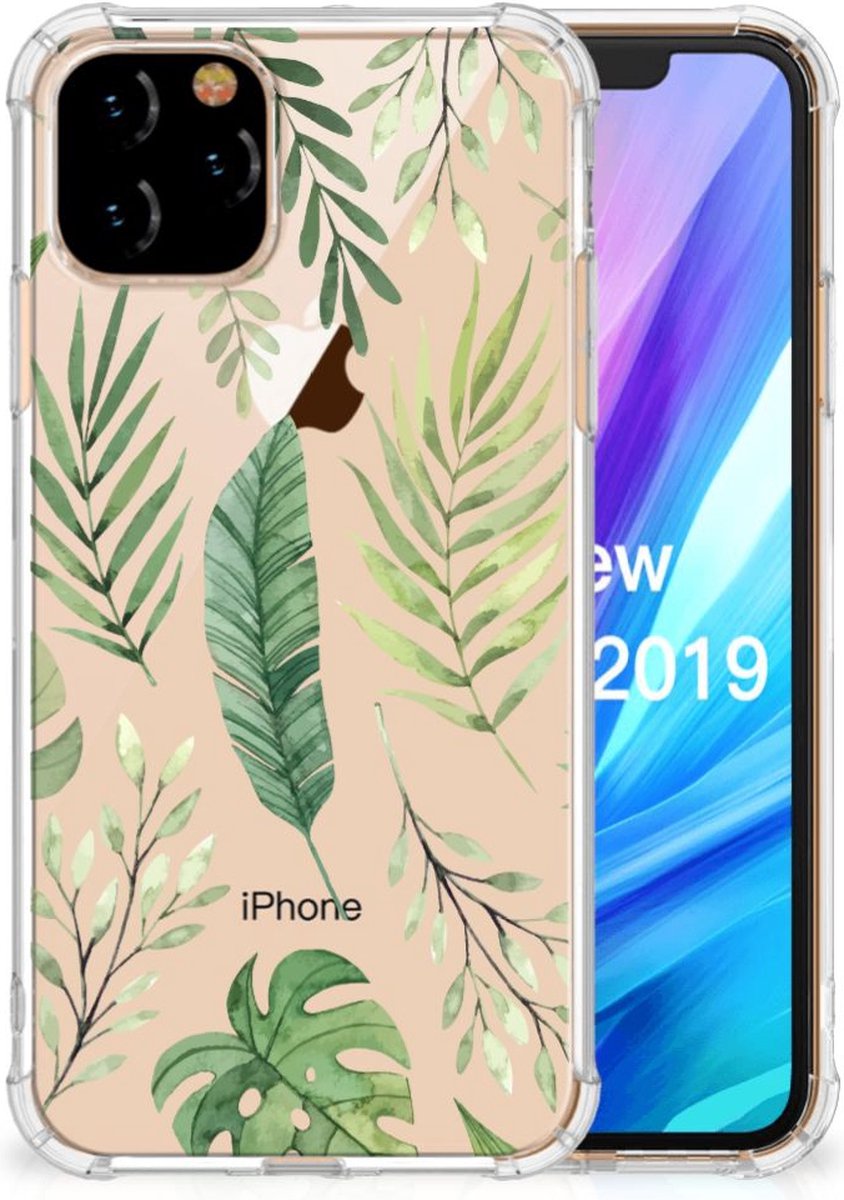 TPU Case Anti-Shock voor Apple iPhone 11 Pro Case Leaves