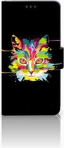 Geschikt voor Samsung Galaxy S10 Hoesje Bookcase Cat Color