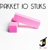 J Belgique Buffer Blok Nagelvijl Set 10x Roos| Nagel Bufferblok| Manicure | Nagelvijlen Voor Gelnagels En Acrylnagels