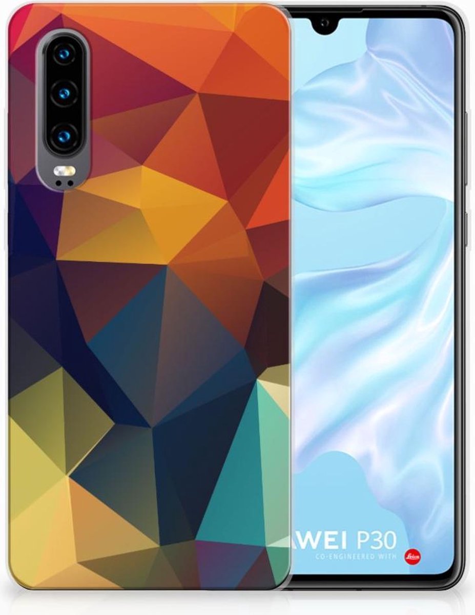 Huawei P30 TPU Hoesje Polygon Color