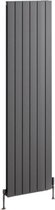 Design radiator verticaal staal mat antraciet 180x44cm 1595 watt - Eastbrook Addington type 20