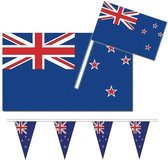 Feestartikelen Nieuw-Zeeland versiering pakket - Nieuw Zeeland landen thema decoratie - Nieuw-Zeelandse vlag