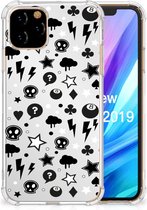 Geschikt voor Apple iPhone 11 Pro Extreme Case Zilver Punk