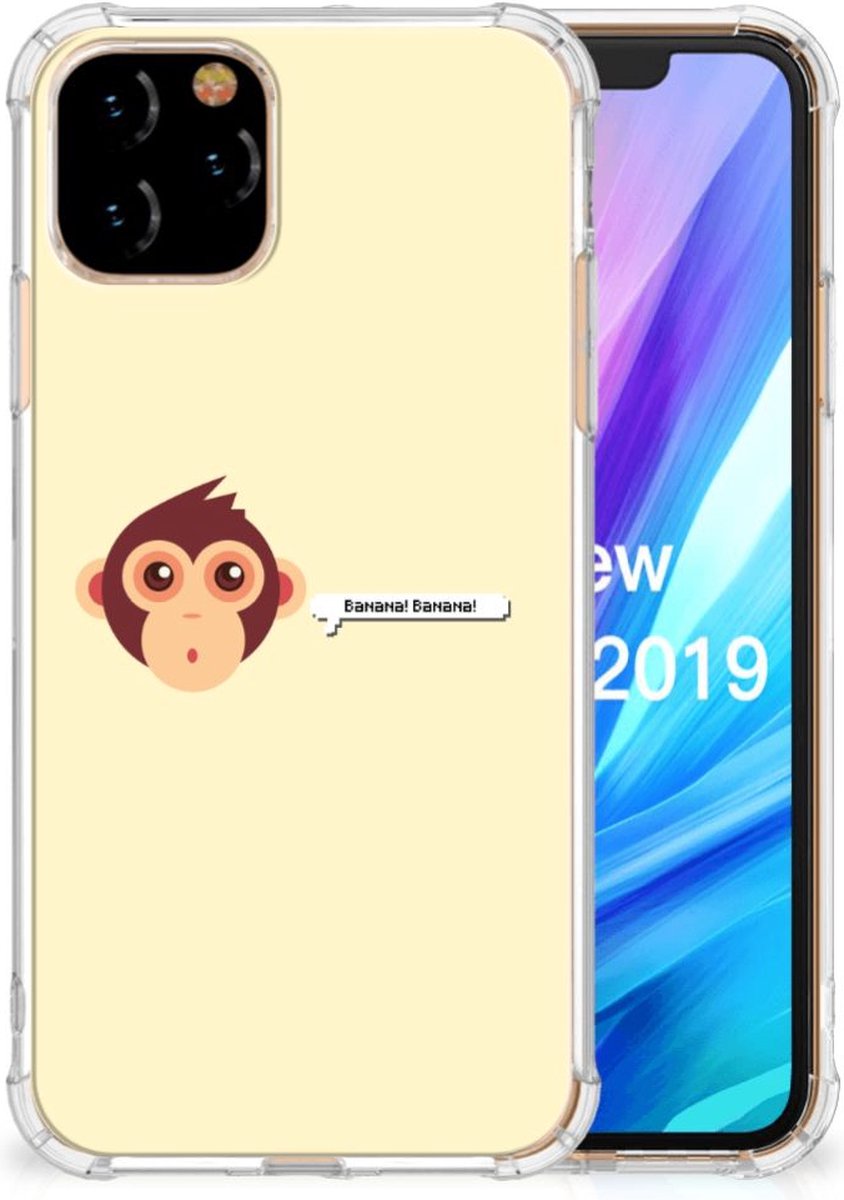 Back Cover voor Apple iPhone 11 Pro Stevig Bumper Hoesje Monkey