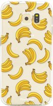Samsung Galaxy S6 Edge hoesje TPU Soft Case - Back Cover - Bananas / Banaan / Bananen