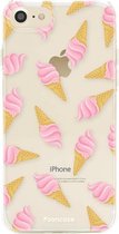 iPhone 8 hoesje TPU Soft Case - Back Cover - Ice Ice Baby / Ijsjes / Roze ijsjes