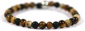 Kinderarmband edelsteen tijgeroog mix matte onyx 4mm - Ibizamen KIDS 14cm Kinderarmband edelsteen tijgeroog mix matte onyx 4mm - Ibizamen KIDS 14cm