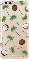 Huawei P10 hoesje TPU Soft Case - Back Cover - Coco Paradise / Kokosnoot / Palmboom