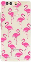 Huawei P9 hoesje TPU Soft Case - Back Cover - Flamingo
