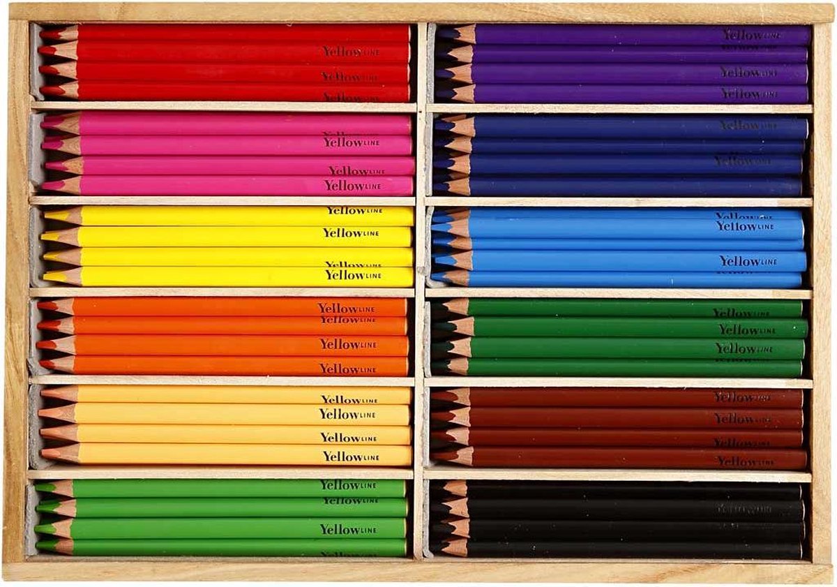 Kleurpotloden vulling: 5 mm diverse kleuren Jumbo 144stuks