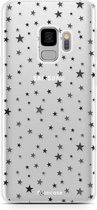 Fooncase Hoesje Geschikt voor Samsung Galaxy S9 - Shockproof Case - Back Cover / Soft Case - Stars / Sterretjes