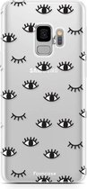 Fooncase Hoesje Geschikt voor Samsung Galaxy S9 - Shockproof Case - Back Cover / Soft Case - Eyes / Ogen