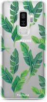 Samsung Galaxy S9 Plus hoesje TPU Soft Case - Back Cover - Banana leaves / Bananen bladeren