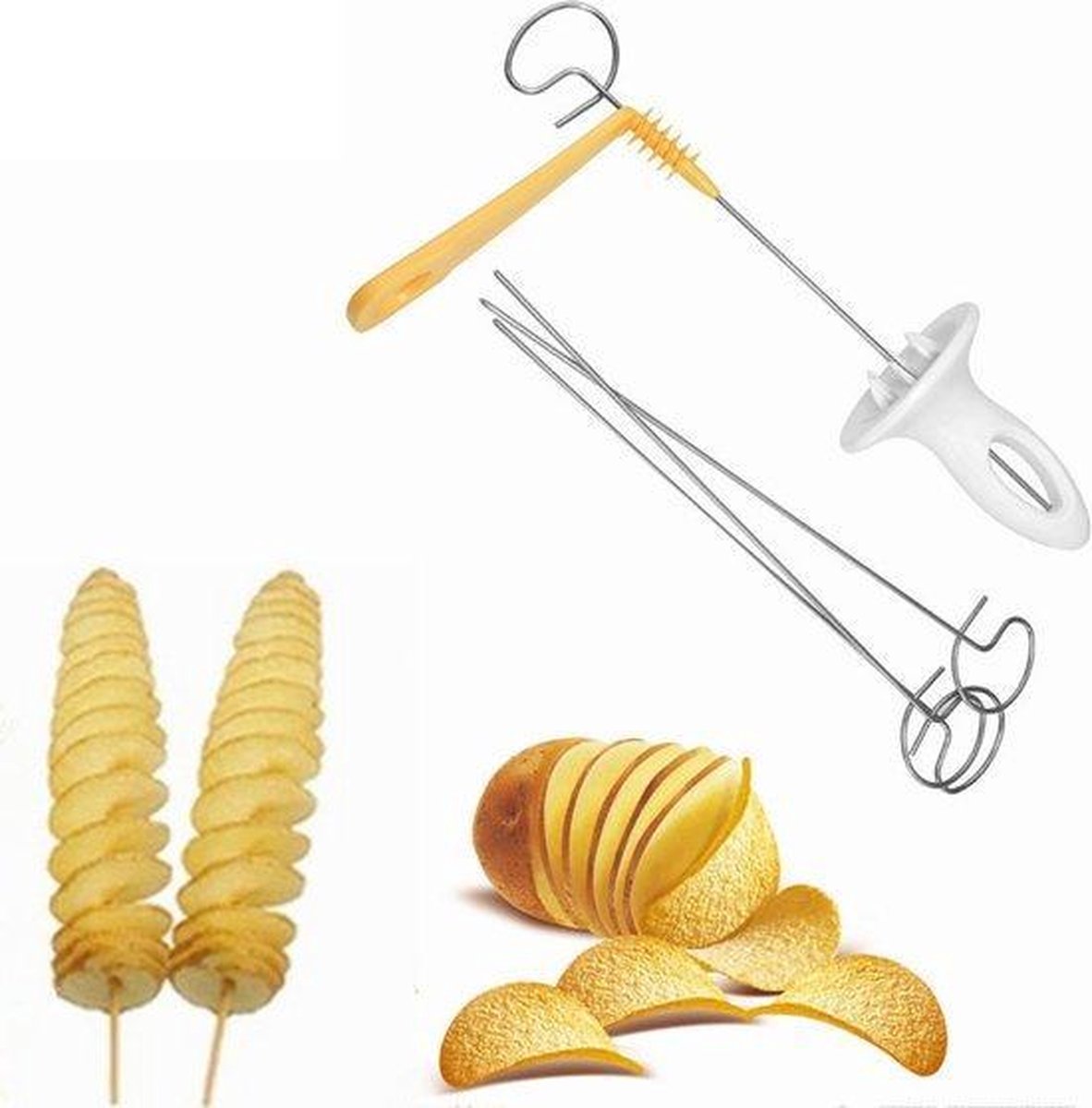 Aardappel snijder - Chips maker - Potato twister - Spies | bol.com