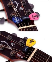 Plectrumhouder van hard plastic - Gitaar plectrum houder - Guitar pick holder - Universele houder - 5 stuks zwart