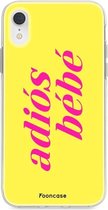 iPhone XR hoesje TPU Soft Case - Back Cover - Adios Bebe / Geel & Roze