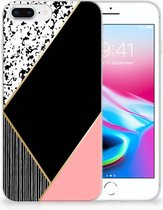 GSM Hoesje Backcase iPhone 7 Plus | 8 Plus Black Pink Shapes
